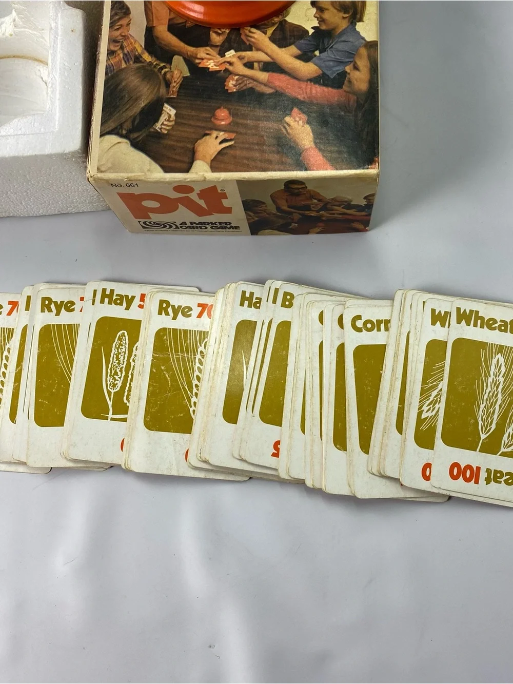 Vintage 1973 Pit Frenzied Trading Card Game with Orange Bell w/o Instructions